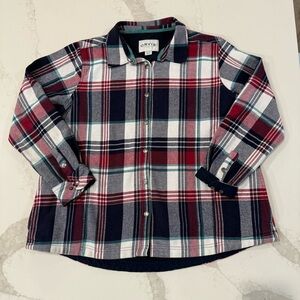 Orvis Fleece Lined Plaid Flannel Pinnacle Shirt Jacket Shacket Women’s XXL Blue
